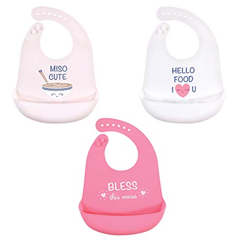 Image of Hudson Baby Unisex Baby Silicone Bibs, Miso Cute, One Size