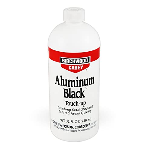 Image of Birchwood Casey Fast-Drying Fast-Acting Aluminum Black Metal Finish for Restoring Scratched and Marred Areas, Gun Cleaning, 3 Ounce Bulk Each