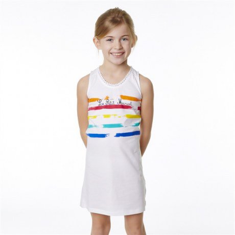 Little Marcel Vestito Spiaggia Kid Bianco Rikita