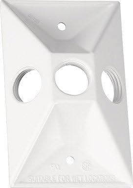 Rectangle Metal 1 gang Lampholder Cover For Wet Locations