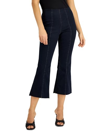 I.N.C. Womens High Rise Crop Flare Pull On Jean