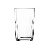 CJHFR472SG Elegante Vasos transparentes sin plomo, vaso de agua cristal acanalado for, jugo, leche, cócteles y bebidas frías calientes Cristalería(Pequeño)