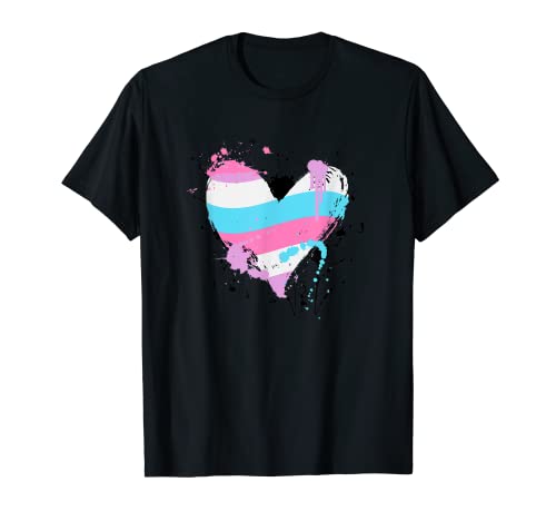 Paintsplash Herz Intersexualität Geschenk Intersexuelle Pride Flagge T-Shirt