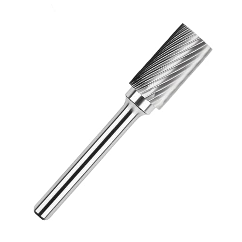 AMONENZ Fresas para Metal, Fresa de Metal Duro con Vástago de 6 mm, Longitud de 70 mm y Diámetro de Hoja de 12 mm, Solo Filo Lima Giratoria de Corte, para Mecanizar Hierro, Cobre y Acero Inoxidable