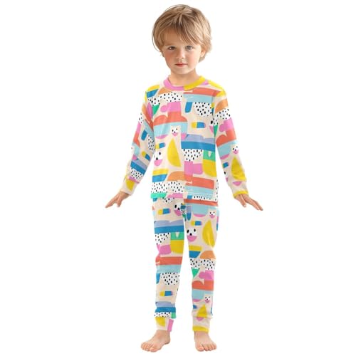Joisal Banana Monkey Cartoon 18 Months Fall Pajamas 2 Piece Pj Sets Long Sleeve3
