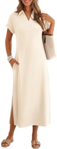 MEROKEETY Women's Summer Casual Maxi Dress 2026 Cap Sleeve V Neck...