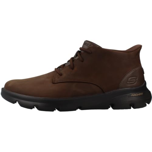 Skechers Homme Arch Fit Garza Ridley Slip-In ENTRAINEUSE, Cocoa Leather / Synthetic, 42 EU