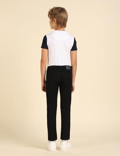 Image of U.S. Polo ASSN. Slim Fit Jeans for Boys - Five Pockets, Mid-Rise Waist, Casual Kids Wear