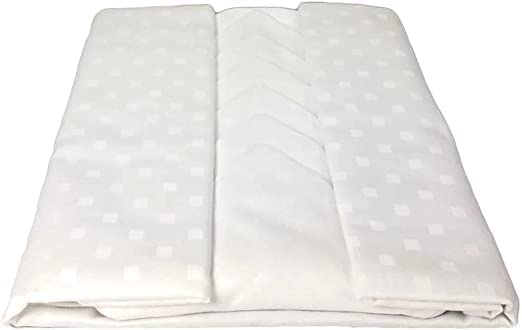 Botticelli Damina TOVAGLIA DA TAVOLA ELEGANTE TINTA UNITA IN PURO COTONE 100% RASO (24 POSTI CON TOVAGLIOLI, BIANCO) + Omaggio Set Da Cucina INTIMOEGIDIO