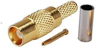 5pcs Rf Wire Coaxial Cable Terminal Copper Alloy Connector MCX Jack Straight Crimp for Rg174 Rg316 Lmr100 Ships from USA