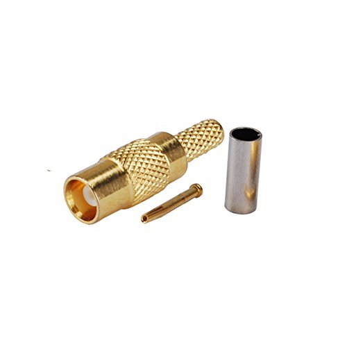 5pcs Rf Wire Coaxial Cable Terminal Copper Alloy Connector MCX Jack Straight Crimp for Rg174 Rg316 Lmr100 Ships from USA