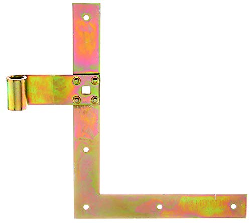 Gah-Alberts 313326 Shutter Stay Angle Hinge Straight at Top L x H 200 x 250 mm Roller ø x B 13 x 30 mm Yellow-Galvanised