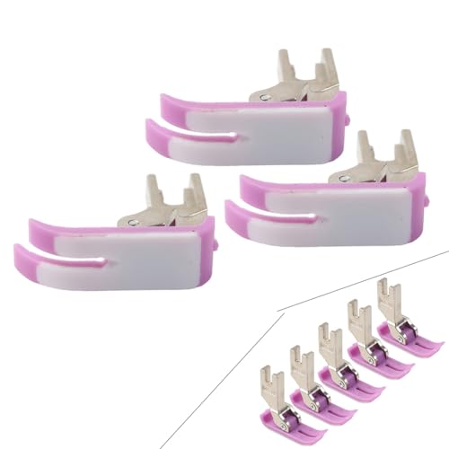 Pies prensatelas estándar MT-18 extra delgado plástico no adhesivo para máquina industrial 5 pcs miniatura 4