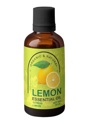 Image of Heilen Biopharm Lemon Essential Oil - 100 mL Per Bottle Pack of 1, For Skin Brightning Face Care & Support Immune System (Citrus limon)