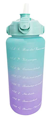 Garrafa Squeeze De Água para Academia 2litros Fitness Motivacional TIE DYE Cores com adesivos para p