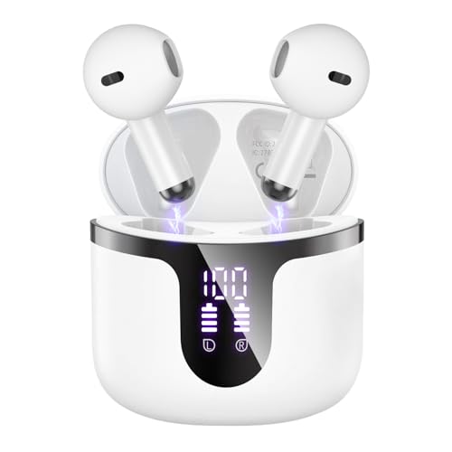 Image of Bluetooth Earbuds,Mini Wireless 5.3 HiFi Stereo,40H Playtime Wireless Ear Phones with ENC Mics,Touch Control,Type-C Charging,Dual LED Display,in Ear for Gym