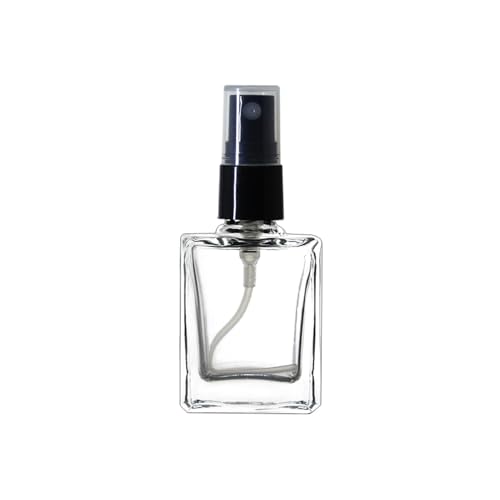 Image of nsb herbals Refillable Perfume Clear Square Glass Bottles With Spray Pump For Perfume Essential Oils Aromatic Water Blend 10 ml