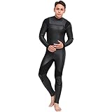 FELLOW セミドライ ウェットスーツ チェストジップ 5mm 3mm ラバー ドライ 裏起毛 サーフィン ウエットスーツ メンズ 日本規格 Old Black II Lサイズ