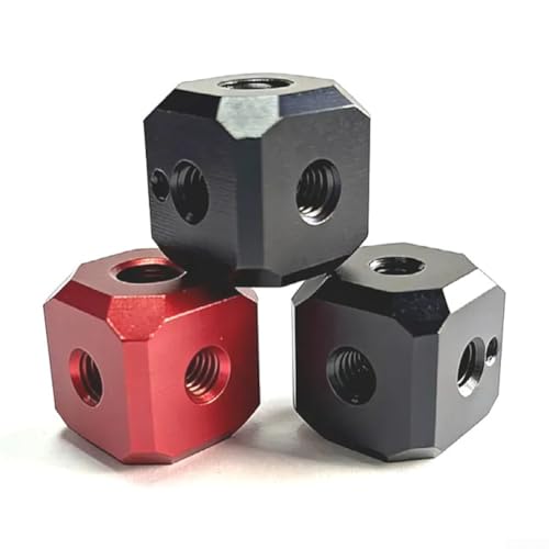 UrbanHui Adaptador de agujero de tornillo de trípode Multi Thread 1/4 y 3/8 para cámaras, trípodes, monopiés, aluminio, antitorsión para vlogging, transmisión en vivo, 1 pieza (rojo) - imagen 4