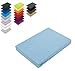 Produktbild EXKLUSIV HEIMTEXTIL Jersey Spannbettlaken 90-100 x 200 cm Hellblau