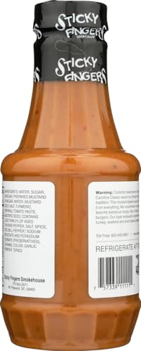 Sticky Fingers Barbecue Sauce: Carolina Classic (2 Pack) 18 oz Size by Sticky Fingers