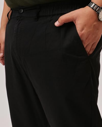 Image of Plus Size Men Stretchable Chino Pants Pure Cotton Casual Trousers for Men