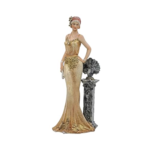 Comfy Hour 13" Luxury Standing Lady Figurine, Art Deco Style