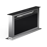 Klarstein - Cappa aspirante downdraft da 60 cm, cappa a scomparsa con funzione di scarico/ricircolo per la cucina, slim con funzione di ricircolo senza tubo, flusso d'aria di 576