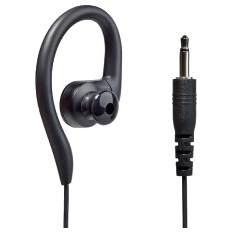 UAYESOK 3.5mm Ear-Hook Listen Only Earpiece for Ham Radio Speaker Mic of Motorola Kenwood Baofeng Midland, Law Enforcement Police Officer Club Security Shoulder Mic Headset, Sport Style Cover