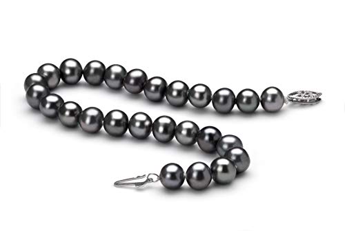 Black 6-7mm AA Quality Freshwater 925 Sterling Silver Cultured Pearl Bracelet For Women2