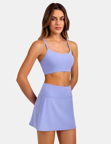 Image of Colorfulkoala Women's Dreamlux Y Back Sports Bra Low Impact Padded Workout Top with Built in Bra A-C Cups