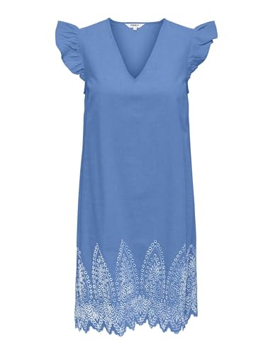 Robe Onltulum EMB S/S Dress WVN légère robe été femme brodée