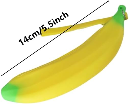 Unexpectedly Cute Banana Shape Silicone Coin Purse – Unique Novelty Wallet with Zipper, Bright Yellow Pouch for Kids, Teens & Women, Fun Gift for Friends & Party Favors - Image 5