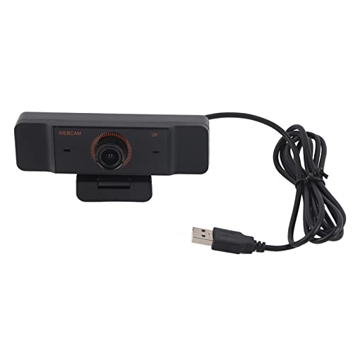 Elprico Desktop-Computerkamera, USB2.0 HD-Webcam mit Automatischer Fokussierung, Eingebautes 2K-Mikrofon 5 FHD 2560x1440 QHD Plug-Play-Computerkamera (WB9) – Bild 8