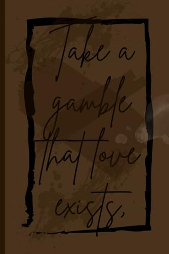 take a gamble that love exists, and do a loving act: arthur morgan themed red dead redemption journal notebook gift