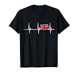 Feuerwehr Auto Feuerwehrmann Herzschlag EKG Puls T-Shirt