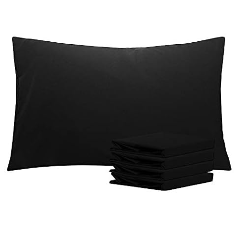 NTBAY Microfiber Queen Pillowcases, 4 Pack, 20 x 30, Black — $10.29 (26% off)