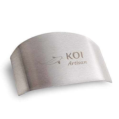 KOI ARTISAN Protège-doigts en acier inoxydable pour couper, trancher et dés, protège-doigts - Gadget de cuisine parfait - Accessoire de cuisine exclusif cadeau Cover