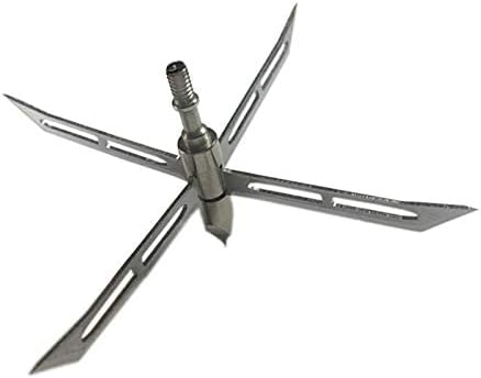 Sinbadteck Archery Broadheads, 3PCS 4 Fixed Blade Turkey Hunting Broadheads 200Gr Arrowhead Stainless Steel Bow and Arrow Hunting Tips