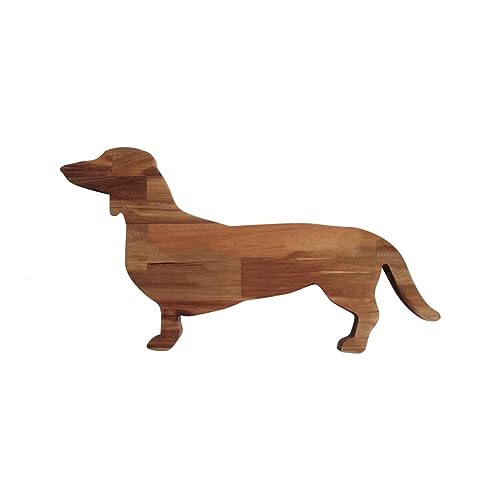 BGFAVCV Speiseteller mit Dackel-Motiv, Käsebrett, Schneidebrett, Charcuterie-Brett, niedliches Weihnachtsessen, einfach zu bedienen, 40 cm
