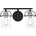 Quoizel EMR8602MBK Emerson Vanity, 2-Light 200 Total Watts, Matte Black