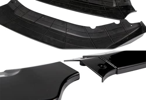 3 Pieces Front Bumper Lip Spoiler Splitter Side Body Kit Trim Protection Compatible with 2016-2021 Honda Civic Coupe Sedan, 2017 2018 2019 2020 (Painted Black)