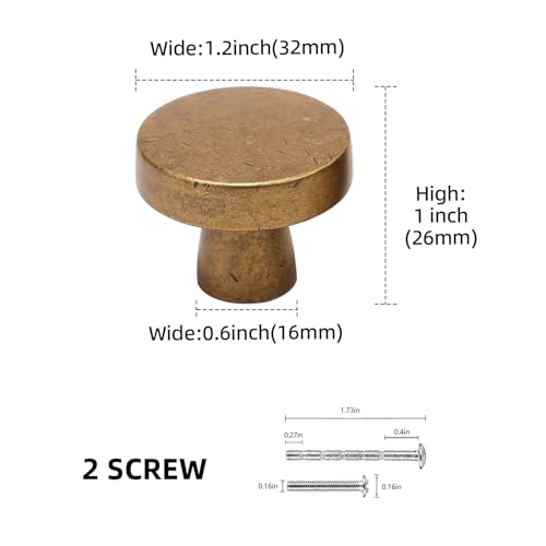10 Pack Kitchen Cabinet Knobs Antique Brass Cabinet Knobs Vintage Drawer Knobs Kitchen Hardware - image 2