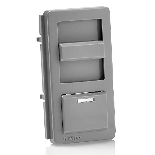 Leviton Color Change Faceplate Only with Locator Light Window – Compatible with IllumaTech Dimmer Switches (Dimmer Switch Not Included), IPKIT-G, Gray image 5