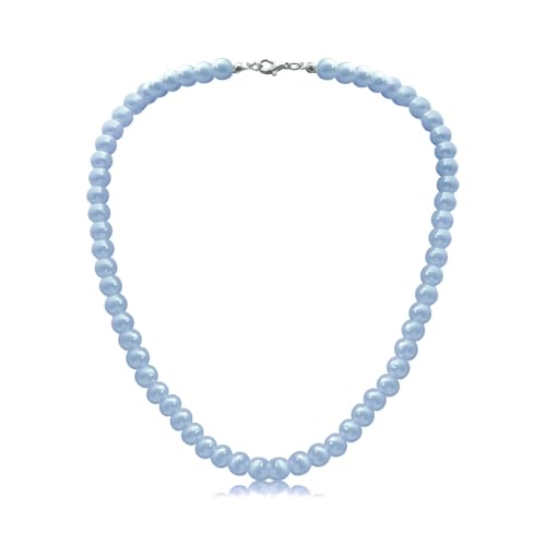 COLORFUL-BLING-8mm-Pearl-Choker-Necklace-Multicolor-1920s-Dainty-Beads-Necklace-Costume-Prom-Party-Statement-Jewelry-for-Women