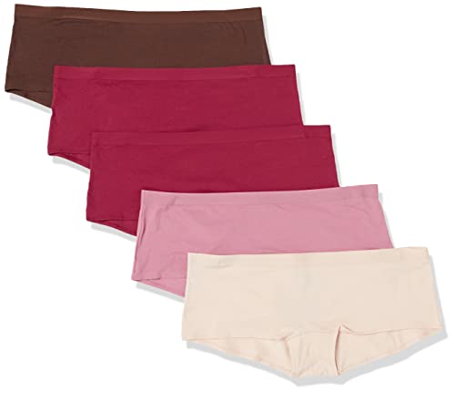 Image of Amazon Essentials Women's Breathable Cotton Boyshort Underwear (Available in Plus Size), Pack of 5