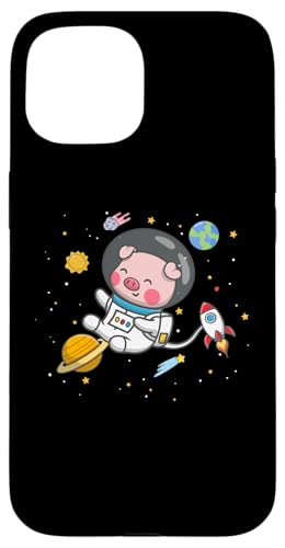 Kids Space Pig Cute Show Pig Lover �X�}�z�P�[�X iPhone 15 �p