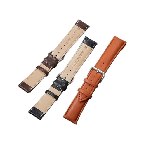 Evita alergias con la correa de reloj de cuero genuino EDVTK35 transpirable de 22 mm 6