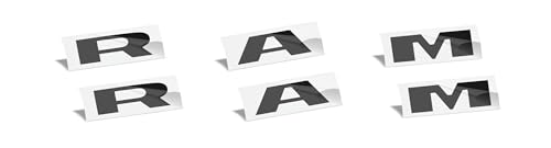 Image of Reflective Concepts 4x4 Emblem Overlay Decal Sticker -Fits: 2019-2026 Ram, NOT for Classic - (Color: Flat Black)