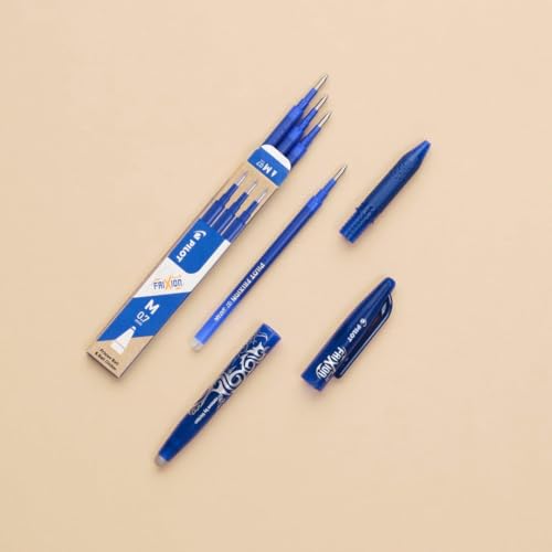 PILOT - Lot de 3 FriXion Ball 07 - Stylo Effaçable à Encre Thermosensible - Stylo Roller Rechargeable - Bleu - Pointe Moyenne – vue 8